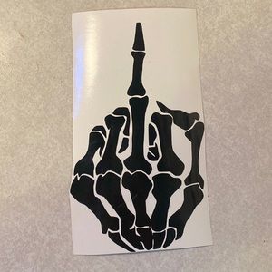 F Off skeleton Sticker